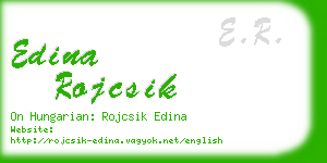 edina rojcsik business card